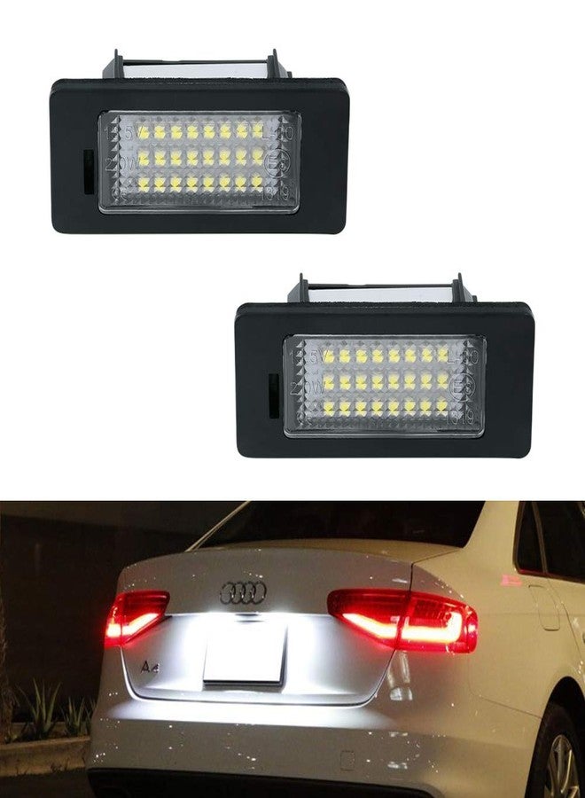 Gempro مصباح لوحة ترخيص Gempro، قطعتان من مصابيح LED للوحة الترخيص لسيارات أودي A1 A4 A5 A6 A7 S5 Q5 RS5 TT TTRS، يعمل بـ 24 مصباح LED أبيض زينون SMD - Image 1